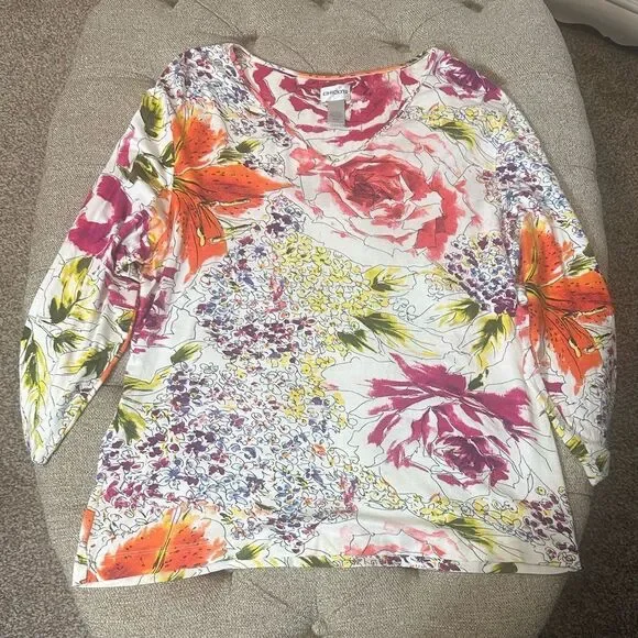 Vintage Chico’s Floral Top - Picture 8 of 16